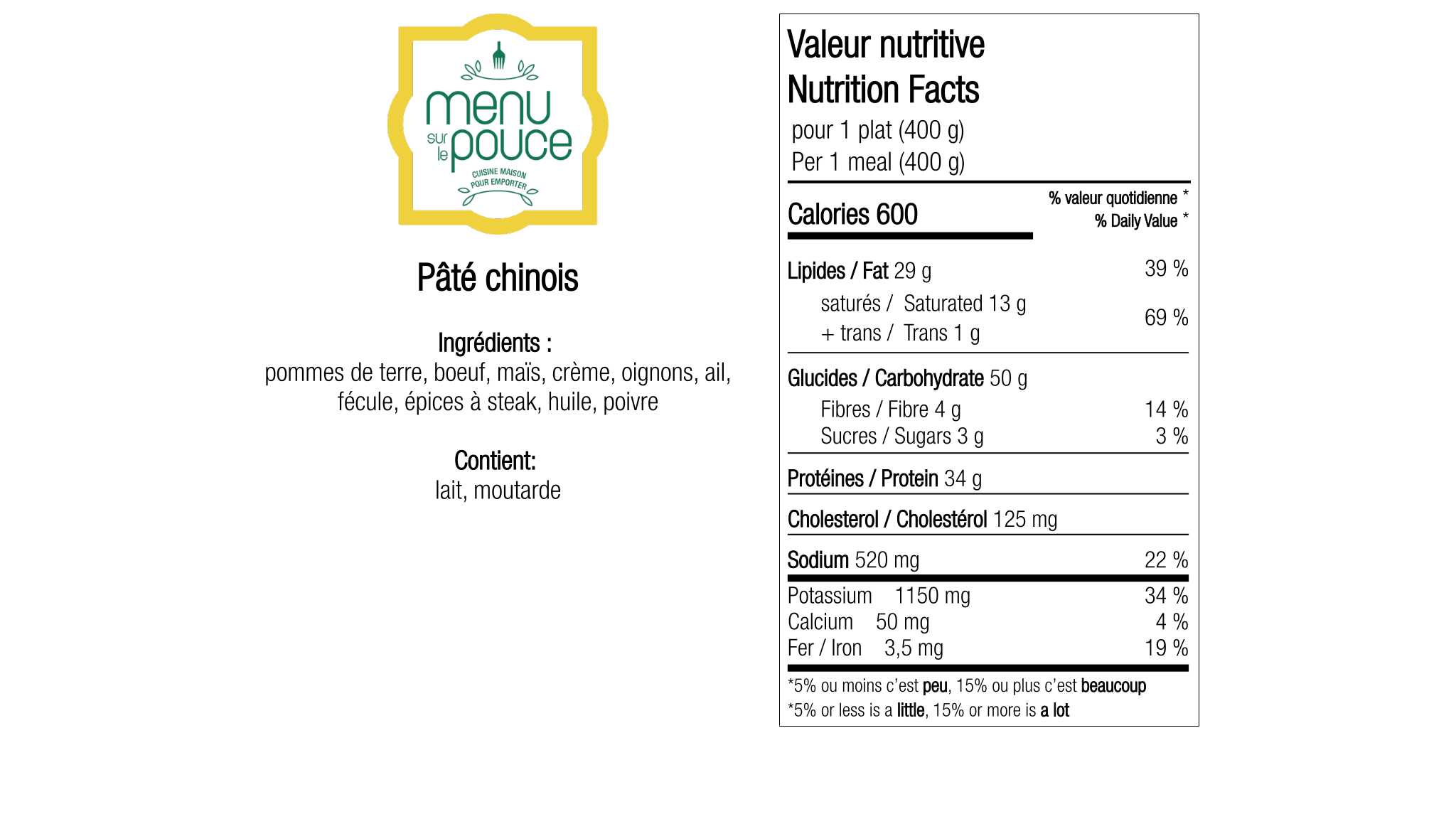 Pâté chinois - 400g